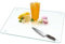Tagliere in vetro temperato per cucina, in vetro trasparente con piedini in gomma, antigraffio, resistente al calore, infrangibile e facile da pulire (40,6 x 50,8 cm)