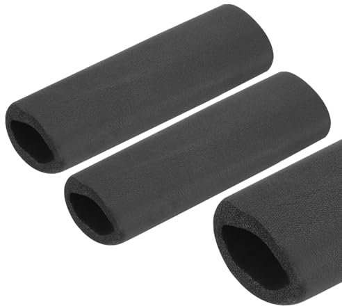 QUARKZMAN 2 x 0.25m Rohrisolierung Schaumstoff, Durchmesser 48mm Isolierstärke 13mm Heizungsrohr Verkleidung für Fitnessgeräte, Rohre, Handhaben (Schwarz)