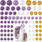 NACHLYNN 80 Pcs Cake Balls Decorations Mini Balloon Cake Topper Balls Foam Cupcake Toppers Balls for Cake Decorating Birthday Parties Weddings Anniversary (Purple White Series)