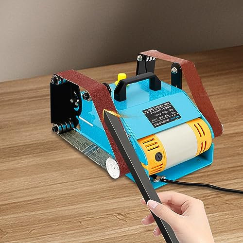 Bandschleifmaschine 950W Einstellbare Geschwindigkeit, Band Scheiben Schleifmaschine, 40x680mm Riemengröße, 0-180°, Doppelkopfdesign