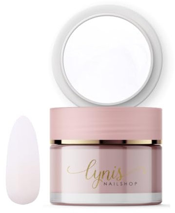 Acrylpulver für Nägel 28g, Soft White Sanftes Weiß, Zart weißes Acrylic Powder für feine French Spitzen & elegante Nägel, Leicht modellierbar, Deutsche Marke, Lynis-Nailshop.de