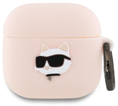 CG Mobile Karl Lagerfeld Silicone Choupette Head 3D Fall für AirPods 4 (Rosa)
