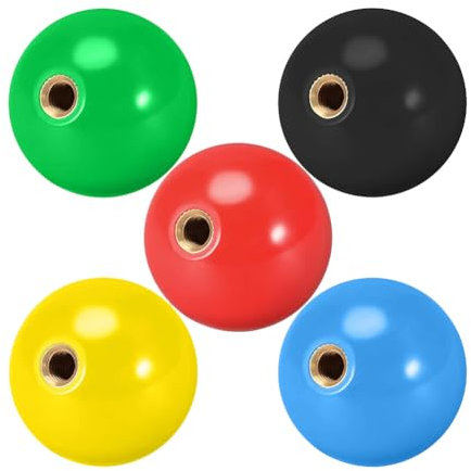 Restikiant 5-Pack 35MM Joystick Ball Tops M6 Easy-Install Arcade Game PC Game Joysticks Replacement Parts 5 Color