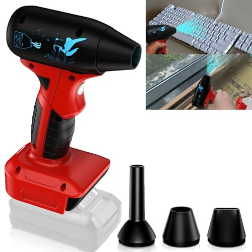Für Einhell 18V Power X-Change Lithium-Ionen Akuu Jet Trockengebläse, 130000 U/min Druckluft Duster, Einstellbarer Luftduster, Jet Lüfter Mini Gebläse für Auto, Computer, Tastatur (Keine Batterie)