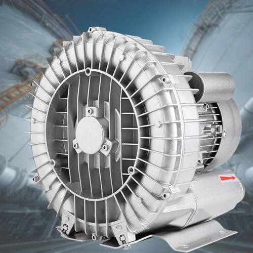 ZHLINGQ Regenerative Blower, 380V Industrial Vacuum Pump - Vortex Blower 0.35H P - 5.36H P, High-Pressure Vortex Blower, Regenerative Air Pump Ring Blower for Sewage Aeration,350W/11KPa/50CFM