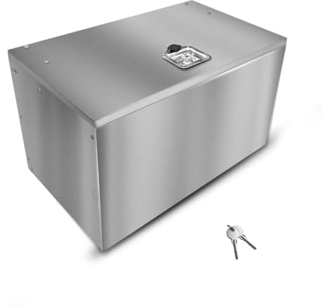 Truck Box, Pickup Storage Box, Heavy Duty Aluminum Diamond Plate Tool Box with Lock and Keys, Waterproof Trailer Storage Box with T-Handle Latch for Truck, Van, Trailer