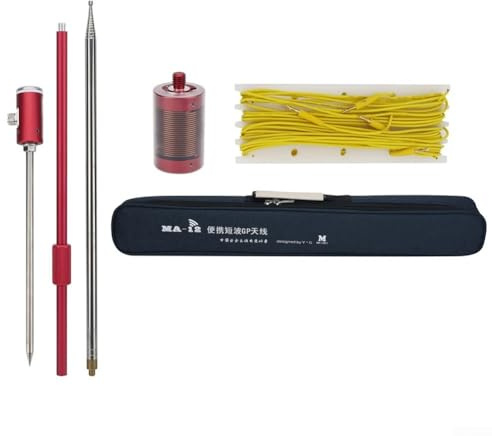 YobiLife MA-12 7MHz to 50MHz Portable Telescopic Shortwave for GP Antenna Kit with Induction Coil and Base for HAM Amateur Radio Stations