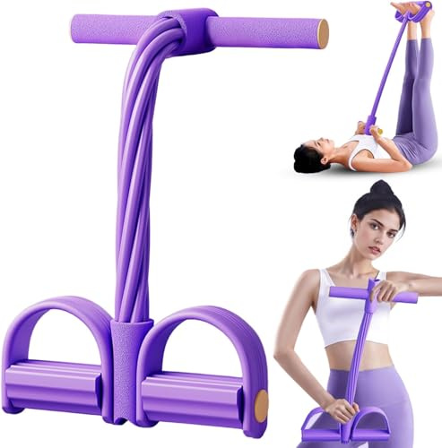 6 Tubes Bande de Résistance Musculation avec Pédale avec Poignées Antidérapantes Qualité Latex Elastique Musculation,pour Abdominaux, Bras, Jambes, Minceur Yoga Sport Maison