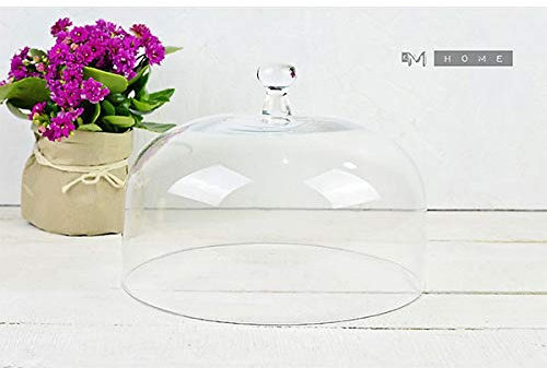 EMH Handgefertigte Displayglas-Kuchen-Cupcake-Abdeckung Glocke hoch 18 cm