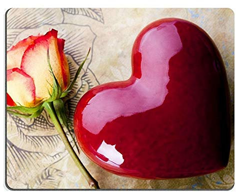 (Präzision gesäumt) Mauspad Naturkautschuk Mousepad Valentinstag und Rose