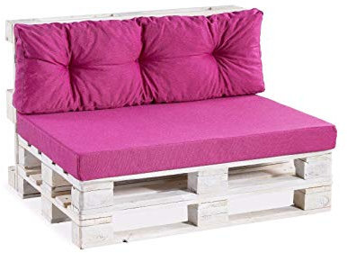 Gutekissen® Palettenkissen Palettenauflagen PPF (Sitzkissen 120x50 glatt, Rosa)