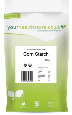yourhealthstore Unmodified Corn Starch 500g, Gluten Free, Non GMO.