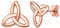 ChicSilver Rose Gold Triquetra Celtic Knot Earrings for Women Irish Jewelry Tiny Earring Studs