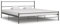 vidaXL Bettgestell Zeitloses Design Metallbett Bett Schlafzimmerbett Doppelbett Schlafzimmermöbel Ehebett Bettrahmen Grau Metall 180x200cm