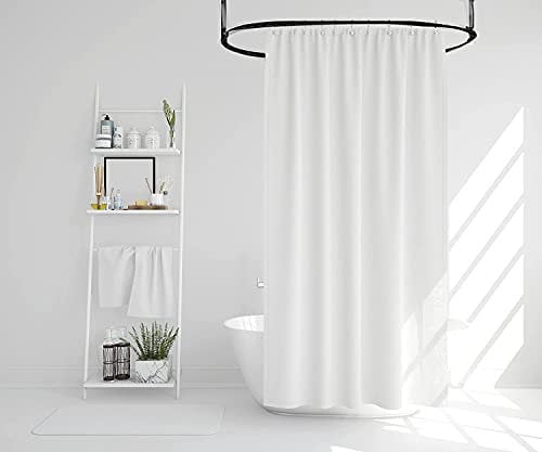 Luxury Tradizionale Grande Asta per Tenda da Doccia Ovale - Montaggio a Soffitto con Anelli Gratuiti - Nero Opaco Antracite per Vasca da Bagno 1100 x 640 mm