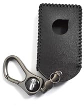 ontto Autoschlüssel Hülle Cover für Volvo XC40 XC60 XC70 XC90 S60 S90 S80 C30 V70 V90 2017-2020 Leder Schutzhülle Schlüsselschutz Schlüsselanhänger Schutz Etui für Fernbedienung 3 Tasten-Schwarz