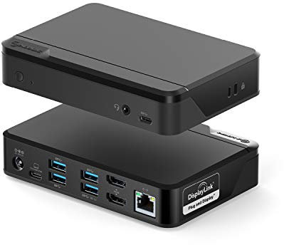 ALOGIC Universal Twin HD Docking Station, USB-C & USB-A Compatible - Dual Display 1080p@60Hz, 2x HDMI, 1 x USB-C 3.1(5G), 4 x USB-A 3.0(5G), 1 x Audio, 1 x Gigabit Ethernet Lock slot– DUTHD