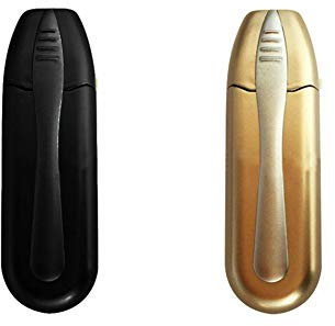 QGSH Kit de Nettoyage de Lunettes Portable avec étui de Transport, nettoyant pour Verres de Lunettes Peeps, Nettoyage de Lunettes de Lunettes de Soleil. (2 pièces) (Or + Noir)