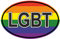 Generisch Aufkleber Länderkennzeichen Regenbogen | LGBT | Flagge | PKW | Gay | Autoaufkleber