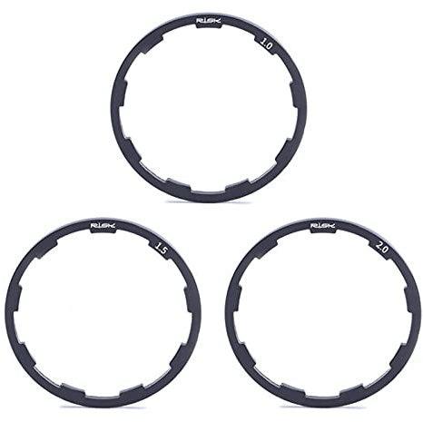 SacJkt Innenlager Spacer reilauf Unterlegscheiben, Kassette Schwungrad Naben Spacer, 3 PCS Aluminiumlegierung Innenlager Unterlegscheibe für Mountainbike (1/1,5/2mm)