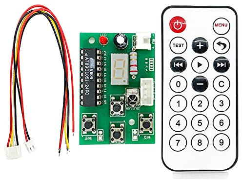 QINIZX DC 4V-6V 5V 2-Phasen 4-Draht Schrittmotor Treiber Controller Board Mini Schrittmotor Einstellbarer Geschwindigkeitsregler mit Fernbedienung CW CCW Antriebsmodul
