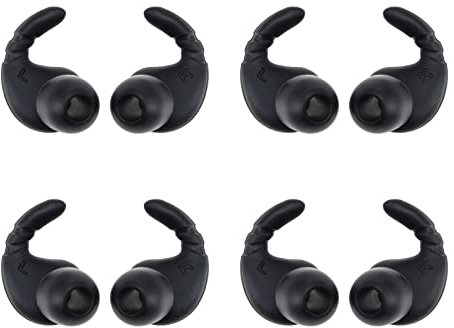 Create idea 8 x Kopfhörerhaken Ohrhörerabdeckungen aus Silikon-Ohrhaken, kompatibel mit AKG, kompatibel mit Sennheiser-Ohrhörer-Abdeckung, Ersatz für Kopfhörer, Headset in Schwarz