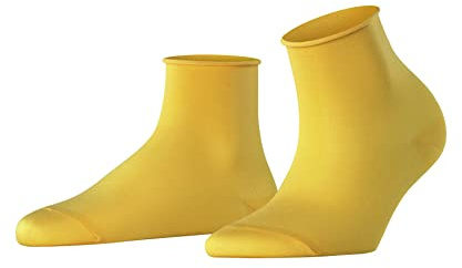 FALKE Women's Cotton Touch W Sso Thin Plain Socks 1 Pair, Yellow Mustard 1187, 2.5-5