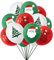 GoldRock Luftballons Weihnachten Deko,15 Stück Weihnachtsballons,Weihnachten Dekoration mit Weihnachtsbaum,Elch,Weihnachtsmann-Druck,Merry Christmas Ballons für Weihnachten Neujahr Party Decor Supplie
