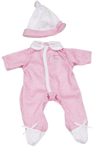 JC Toys Berenguer Boutique La Babypuppen-Outfit, 2-teilig, Rosa, Weiß und Blumendruck, waschbar, ab 2 Jahren, passend für Puppen von 22,9 cm - 30,5 cm