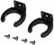 PATIKIL Microphone Holders Wall Mounted Mic Holder Microphone Hook Stands Brackets for Home Office Black 2 Pack