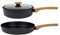 Sabatier Terra Pfannenset Induktion 3 tlg, Schmorpfanne 24cm hoher Rand mit Deckel, Pfanne 28 cm, Spülmaschinenfest, Pfannen Set, Energiesparend