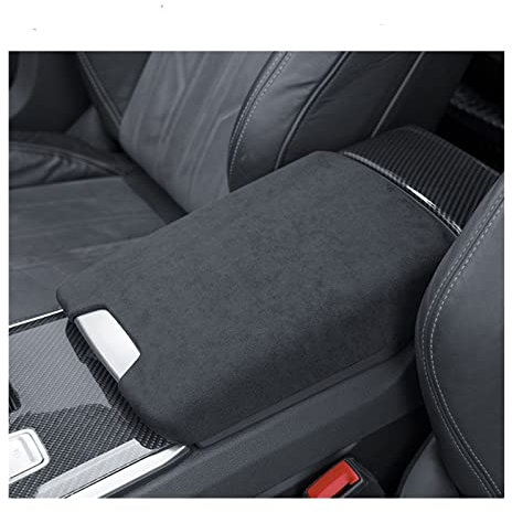 LANOBA Auto-Styling Kompatibel mit Audi A6 C8 Mittelkonsole Armlehne Box Gangschaltung Panel Dekoration Abdeckung Wildleder ABS Verkleidung Auto Innenzubehör (Farbe: A Modell schwarz)