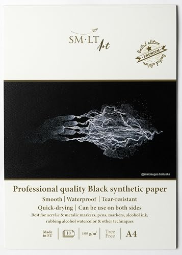 SM-LT Beaux-Arts Block Yupo schwarz, A4, 10 Blatt, 155 g/m²