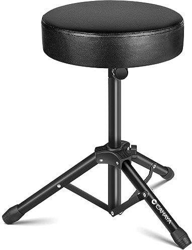CAHAYA Drum Stool: Thick Comfortable Padded Seat Cushion Guitar Percussion, Model CY0334