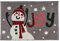 Fusion Badematte Schneemann, super weich und saugfähig, Weihnachts-Badezimmerzubehör, 50 x 80 cm, Grau