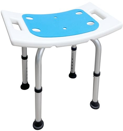 Bcareself Narrow Bathtub Shower Seat for Inside Shower Bath Stool with Arms Shower Stool Shower Chairs for Seniors Elderly Disabled Handicap Height Adjustable Tool-Free Assembly 300lbs, White