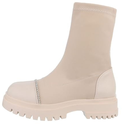 Ital Design Damen Stiefeletten mit Reißverschluss und Blockabsatz, runde Spitze
