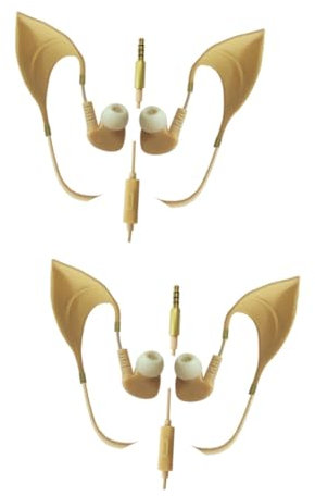jojofuny 2stücke Earbuds In-Ear Kopfhörer Mit Mikrofon Bezaubernde Elfenohren Für Cosplay Und Halloween-Events Bequeme Ohrkappen Klare Klangqualität Zubehör Für Themenpartys