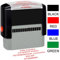 Selbstfärbender Stempel, personalisierbar, 70 x 25 mm, Gummi, für Arbeit, Geschäftsadresse, bis zu 5 Zeilen, 4 Farben und Schriftarten erhältlich