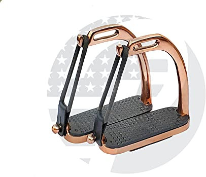 RIDING GEARS 10,2 cm/10,8 cm/11,4 cm/12,1 cm/12,7 cm Roségold Pfau Pferd Steigbügel Reitsport Sicherheit Eisen Fillis Steigbügel Erwachsene und Kinder