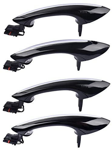 Dixhills 4PCS Schwarz Außen Türgriff Vorne & Hinten Links + Vorne & Hinten Rechts 5' 6' 7' F07 F10 F11 F12 F13 F01 F02 F03 Ersatz für 51217231931, 51217231932, 51217231933, 51217231934