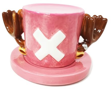 FONWUJIOT One Piece Anime Tazza, Luffy, Chopper, Ace, Sabo Cappello Tazza, Tazza in ceramica di alta qualità, regalo per gli amanti degli anime (Chopper)
