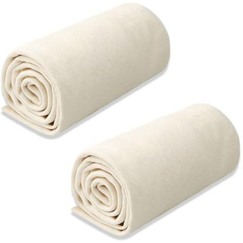 Acan Tradineur - Pack de 2 bayetas de Cuero Natural de Ante para Coche, Superficie Extra Suave, Limpieza Interior, Lavado Exterior de vehículos, ventanillas, Volante, tapicería, 50 x 60 cm