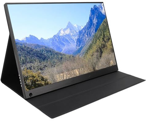 Portable Monitor 18 Inch, 2.5K 2560x1600P 144Hz 16:9 Plug&Play Travel Laptop Monitor with 75mm VESA Holes, Slim Game External Second Screen for Laptops, PC, Game Console