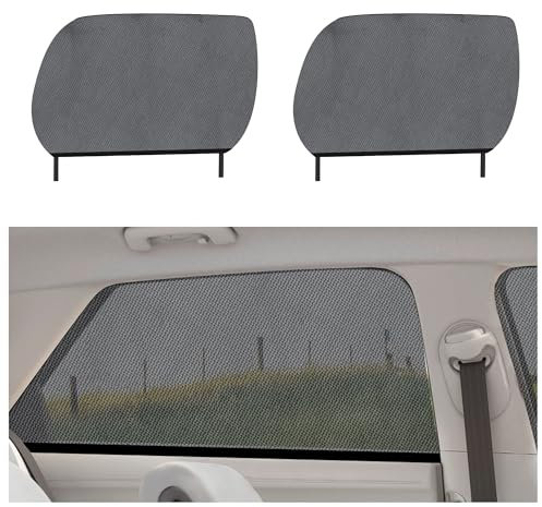 2PCS Auto Fenster Sonnenschutz,Stretchable Sonnenschutz Auto Baby für Sonnenschutz Auto Hinten,Universal Atmungsaktive Auto Sonnenschutz Seitenscheibe für Autos SUVs LKWs (Heckscheibe/2PCS)