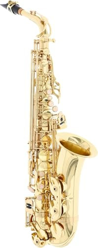 Soundman EAS-500 Altsaxophon in Es - mit Hoch-Fis-Klappe - Komplett mit Mundstück, Koffer und Zubehör