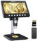 CIMELR 7-Zoll-Digital Mikroskop, 50X-1200X Auflösung, USB Mikroskop mit 8 einstellbaren LED-Beleuchtungen, Mikroskop für Erwachsene/Kinder, 32GB TF Karte (Schwarz)