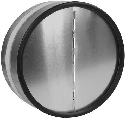 Válvula antirretorno aire para tubo extractor de humo, campanas de cocinas | Acero galvanizado con goma de sellado | Compuerta de aluminio | Tapa antirretorno (160mm)