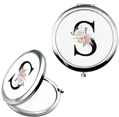 JEKUGOT Kompakter Spiegel, kleiner Taschenspiegel, Make-up-Spiegel für zukünftige Braut, Geschenke, personalisierte Geschenke für Mädchen, Frauen, Mutter (S)