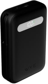 WYE 20000mAh Portable Power Bank with Built-in USB-C & Lightning Cables, 30W Max PD Fast Charging Heavy Duty Battery Pack, Powerbank Phone Charger for Laptops, iPhone, iPad, Android - Black